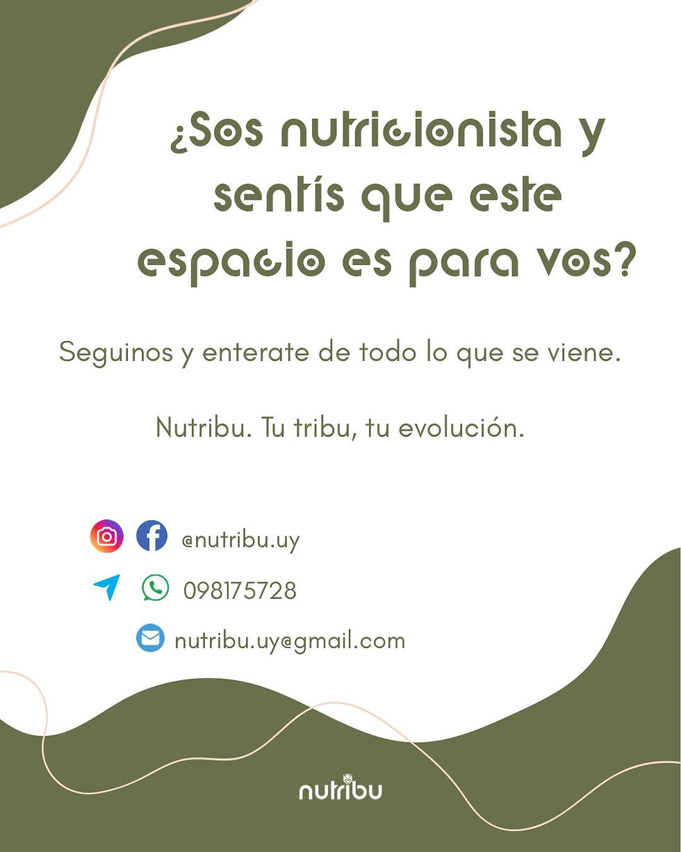 💚 Te invitamos a formar parte de Nutribu, una comunidad de nutricionistas con mirada innovadora. 