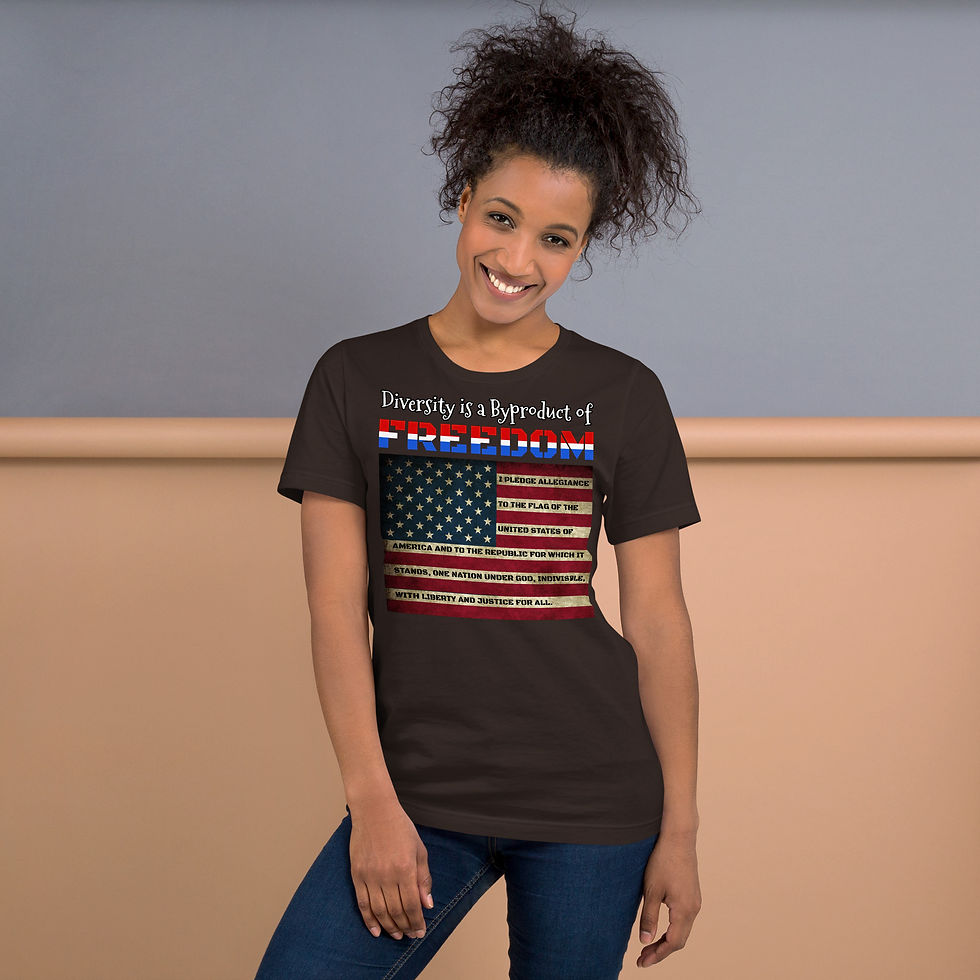 Thumbnail: Diversity is a Byproduct of Freedom Dark Unisex t-shirt