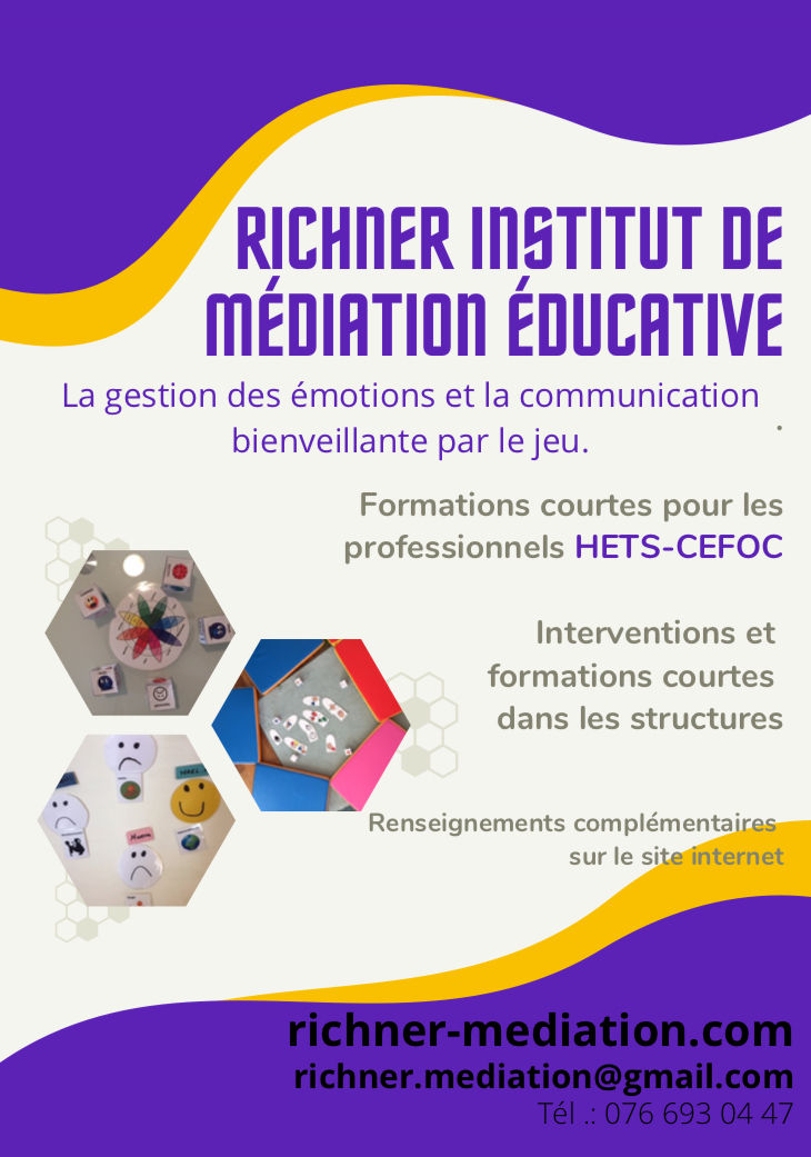 Richner institut propose des ateliers enfants, parents et aussi professionels.