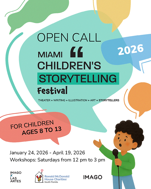 Open Call Miami Children's Storytelling Festival 2026. IMAGO POR LAS ARTES