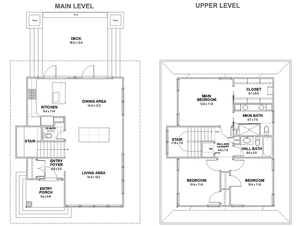 Thumbnail: 1,530 SF - 2-level - 3Br - 2,5Ba - gambrel