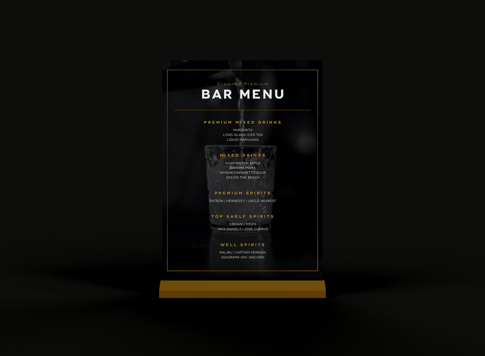 Custom Bar Menu