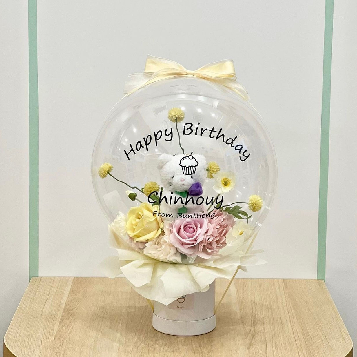 FlowerBalloon with Plushie 