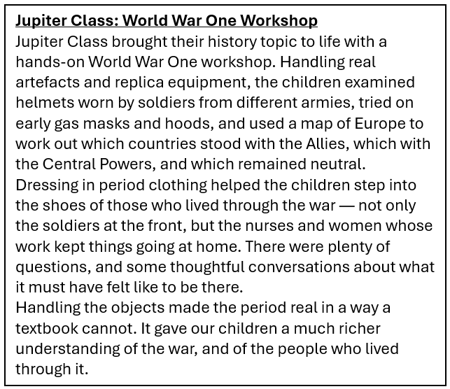WWI Blurb
