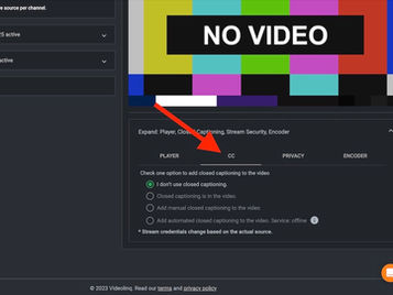 Add Closed Captioning to Live Video