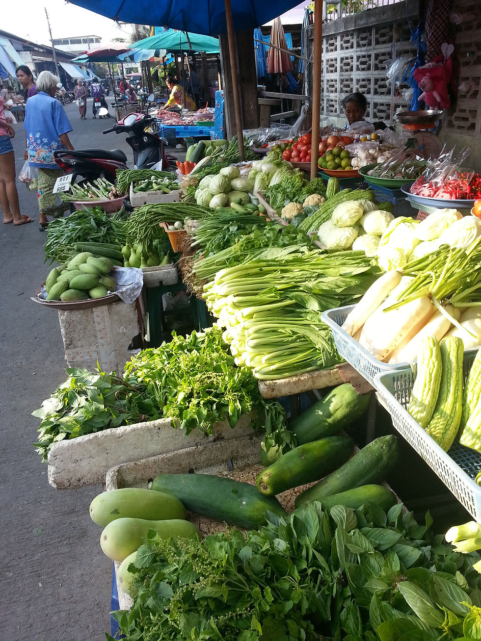 Fresh veggies at Seabreeze resort