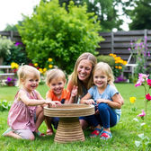 Calm & Happy Children playing