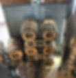 Barrel racks at Door County Distillery