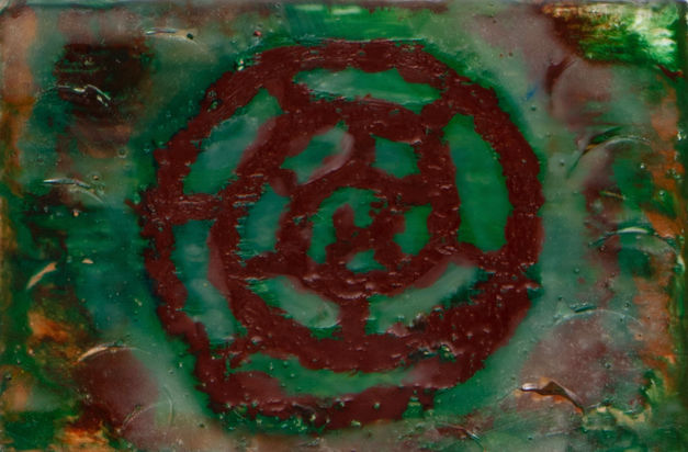 Encaustic Abstract Painting on Wood
