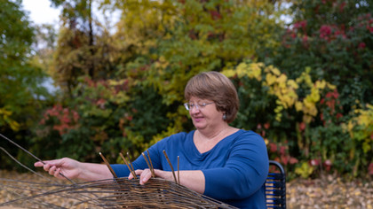 weaving, basketry, art, sculpture, basket, willow