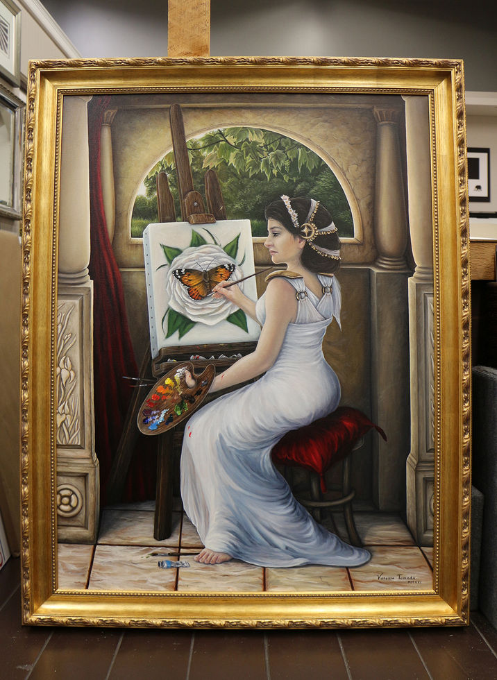 The Spirit of Painting oil panting by Vanessa Tomada
