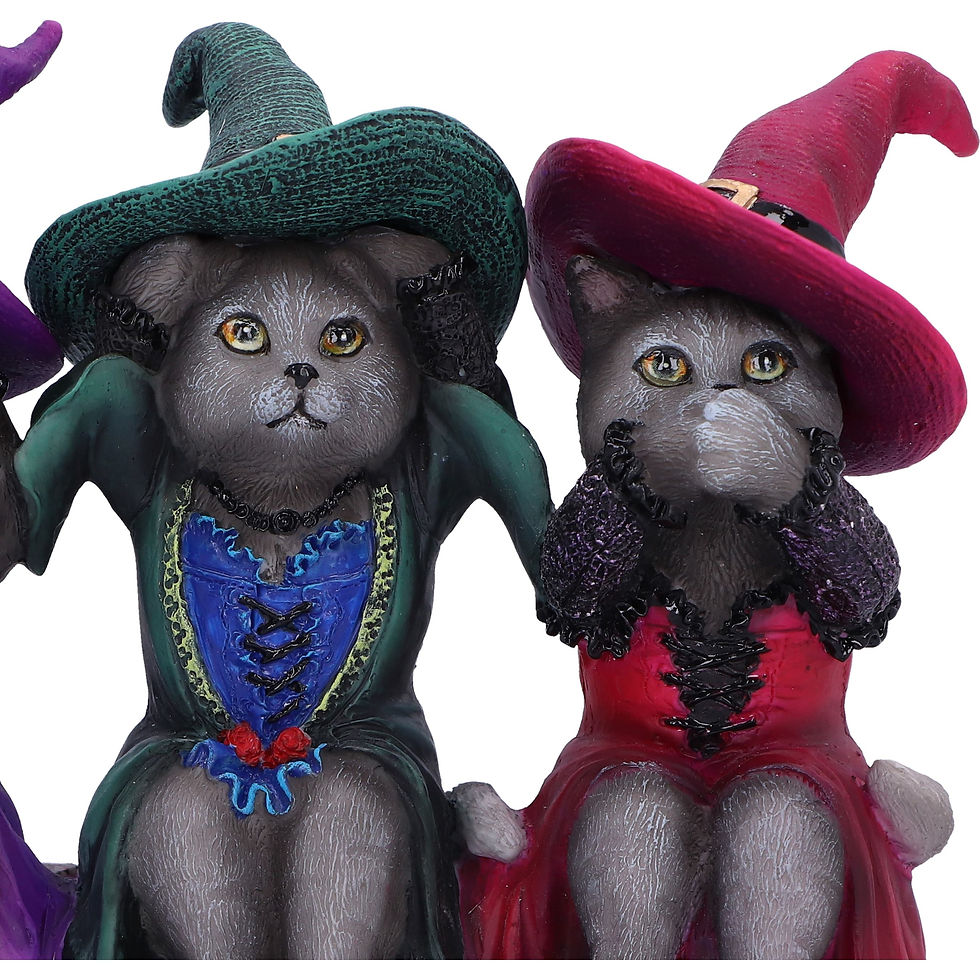 Thumbnail: Three Wise Witchy Kittys 15.3cm
