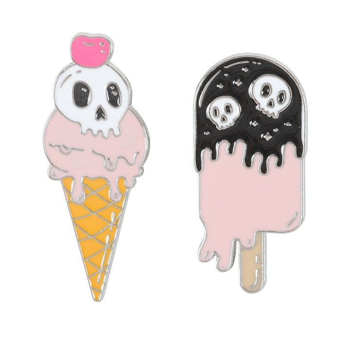 Thumbnail: Freaking Melting Ice Cream Enamel Pin Badges