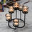 Thumbnail: Centrepiece Iron Votive Candle Holder - 6 Cup Circular Tree