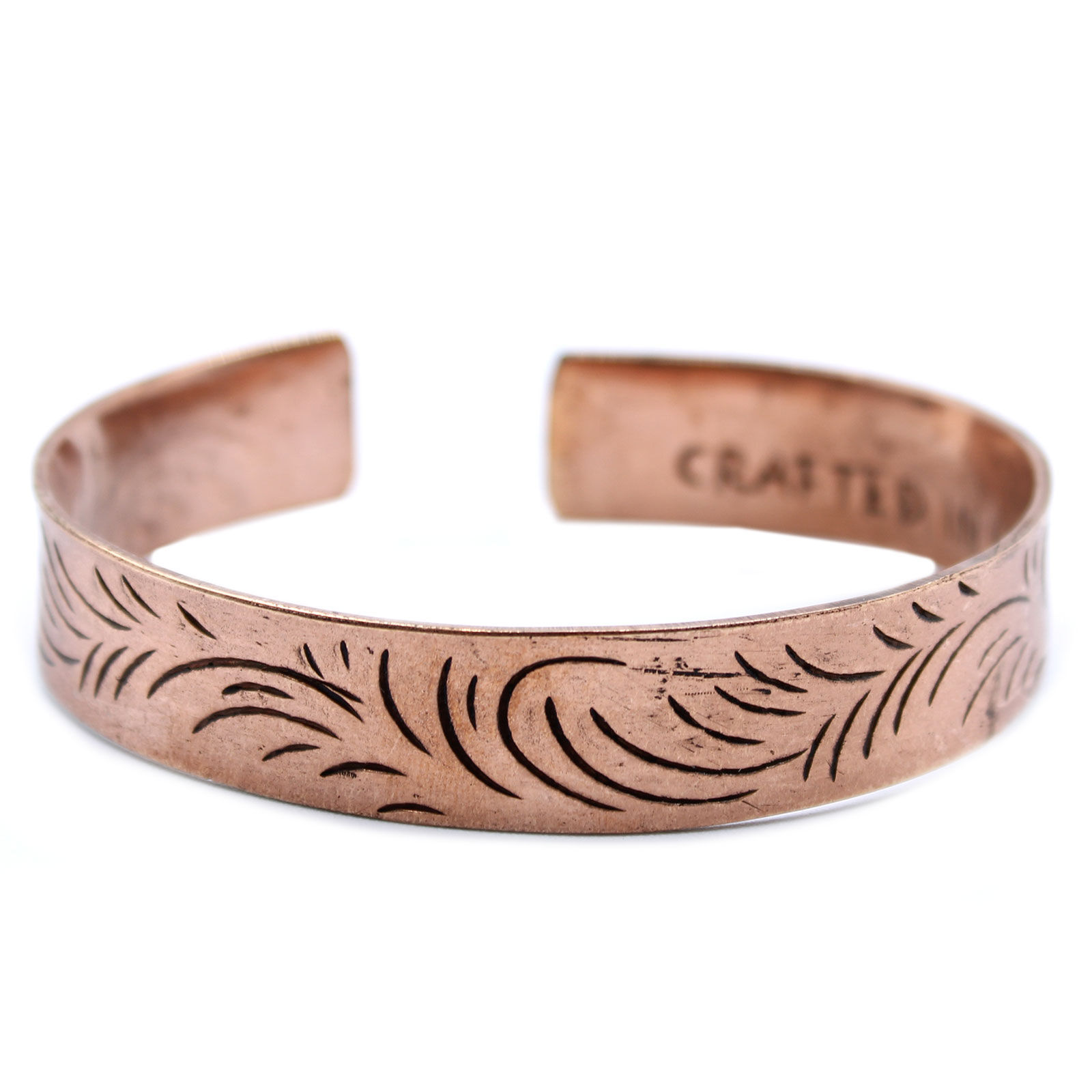 Copper Tibetan Mantra Bracelet - Tribal Swirls