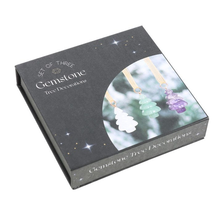 Thumbnail: Set of 3 Crystal Christmas Tree Decorations