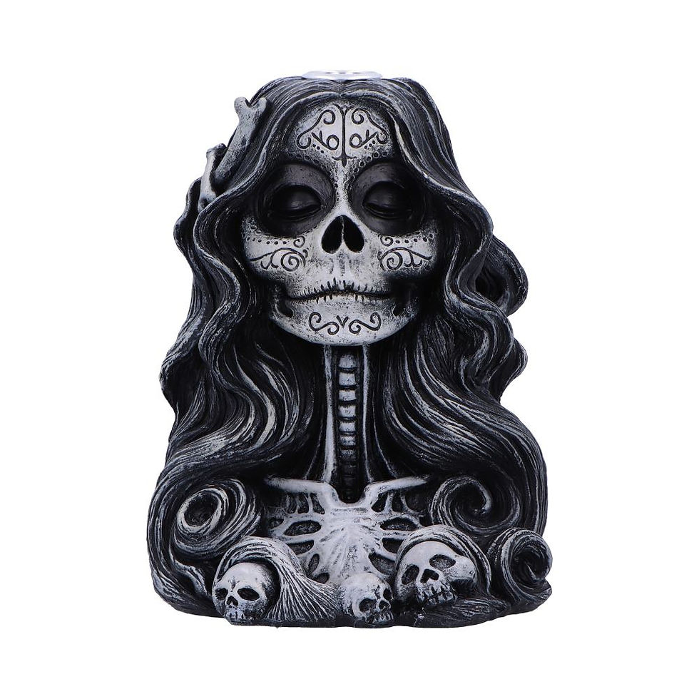 Thumbnail: Calavera's Offering Gothic Day of the Dead Inspired Backflow Incense Burner 16cm