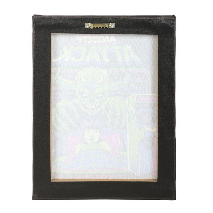 Thumbnail: 19x25cm Anxiety Attack Canvas Plaque by Steven Rhodes