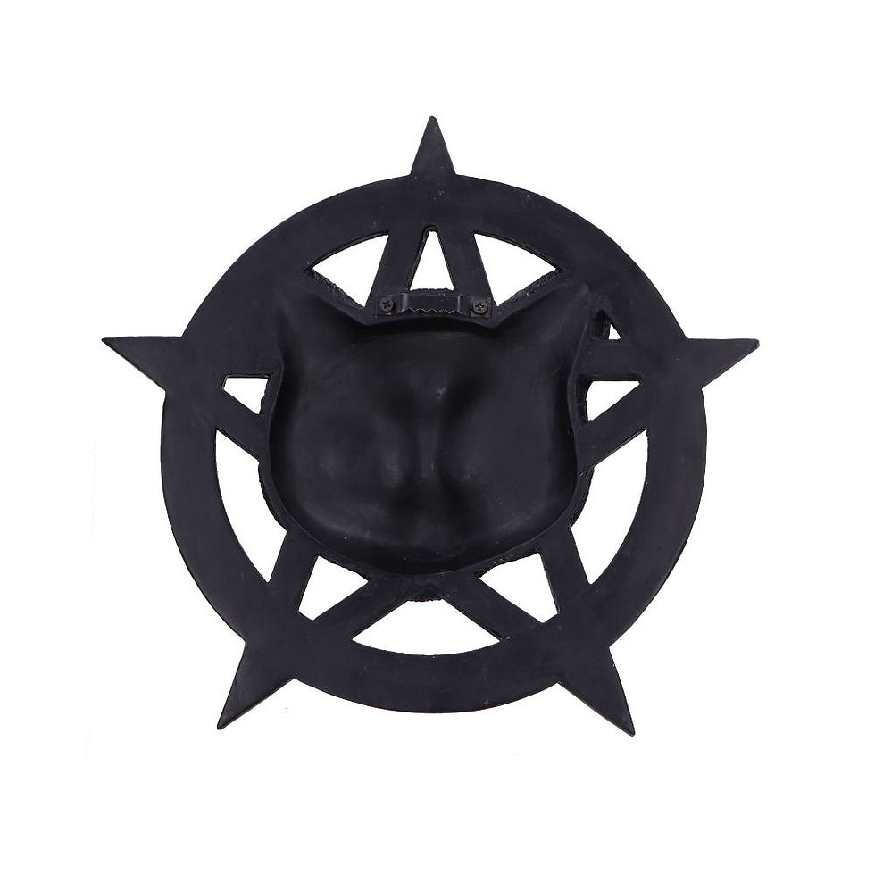 Thumbnail: Feline Worship Cat Pentagram Wall Plaque 25.5cm