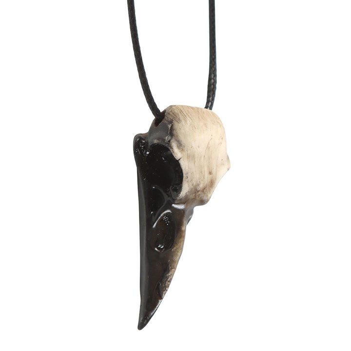 Thumbnail: Resin Crow Skull Necklace