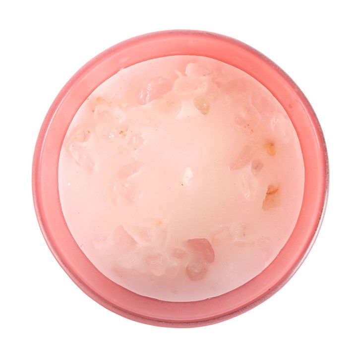 Thumbnail: The Sun Rose Quartz Crystal Chip Candle