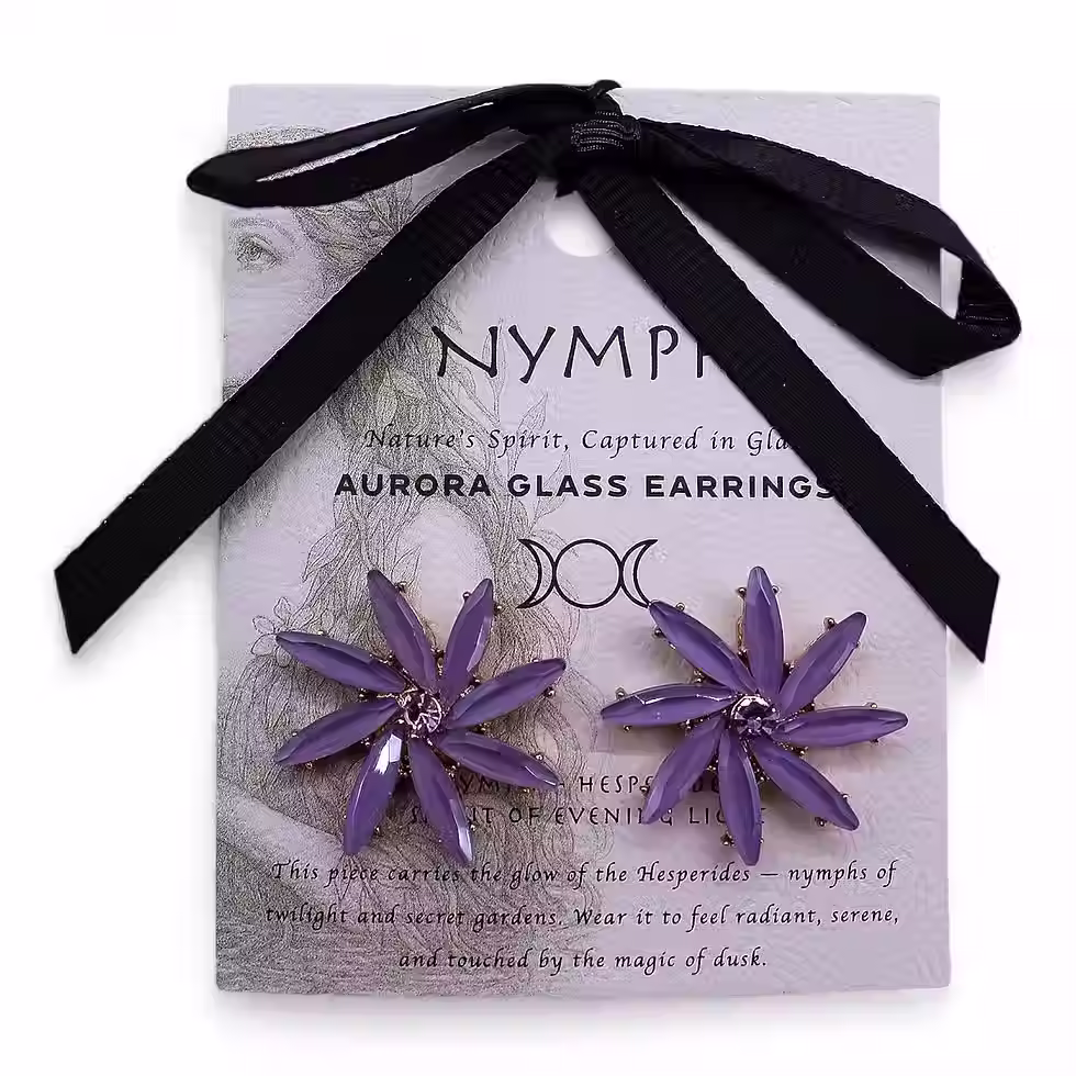 Thumbnail: Nymph Aurora Glass Earrings - Flowers