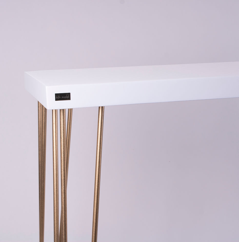 Miniatura: Recibidor Bruneck blanco/dorado