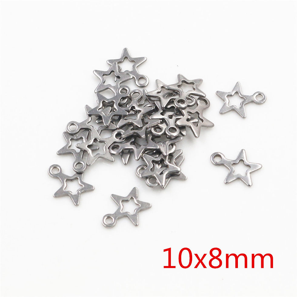 Thumbnail: 30pcs/lot No Fade Charms 316 Stainless Steel Feather Leaf 