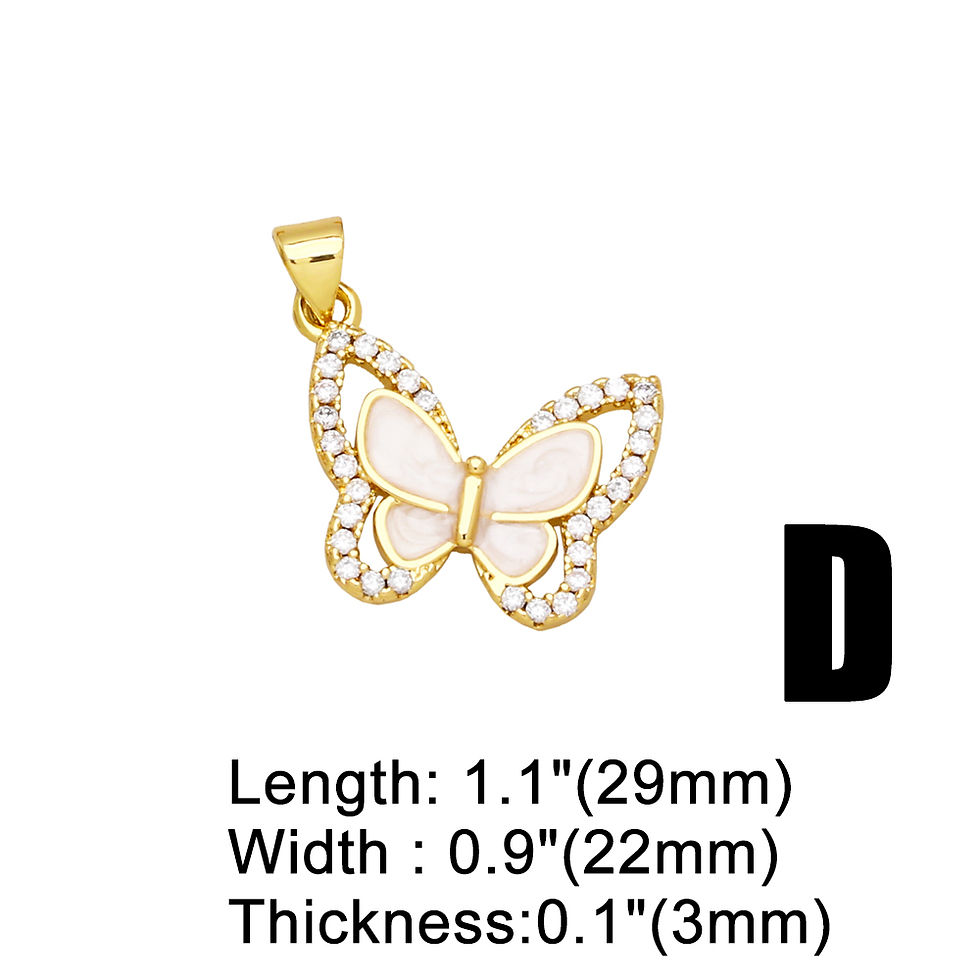 Thumbnail: OCESRIO Big Crystal Beads Dragonfly Necklace Pendant 