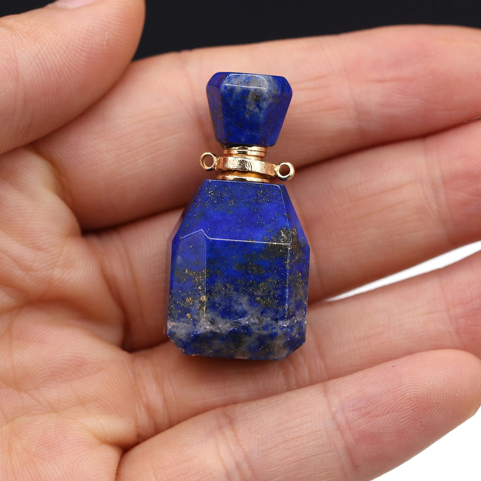 Thumbnail: Perfume Bottle Pendant Irregular Natural Semi-precious Charms 