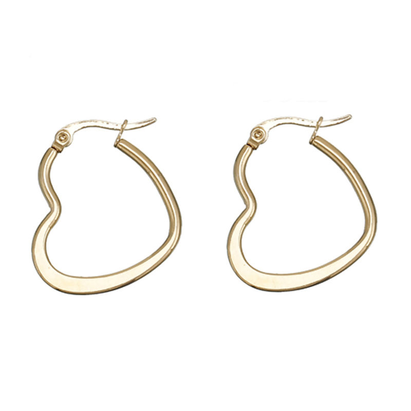 Thumbnail: 304 Stainless Steel Earrings Gold Color Heart Earring for Women Party Everyday 