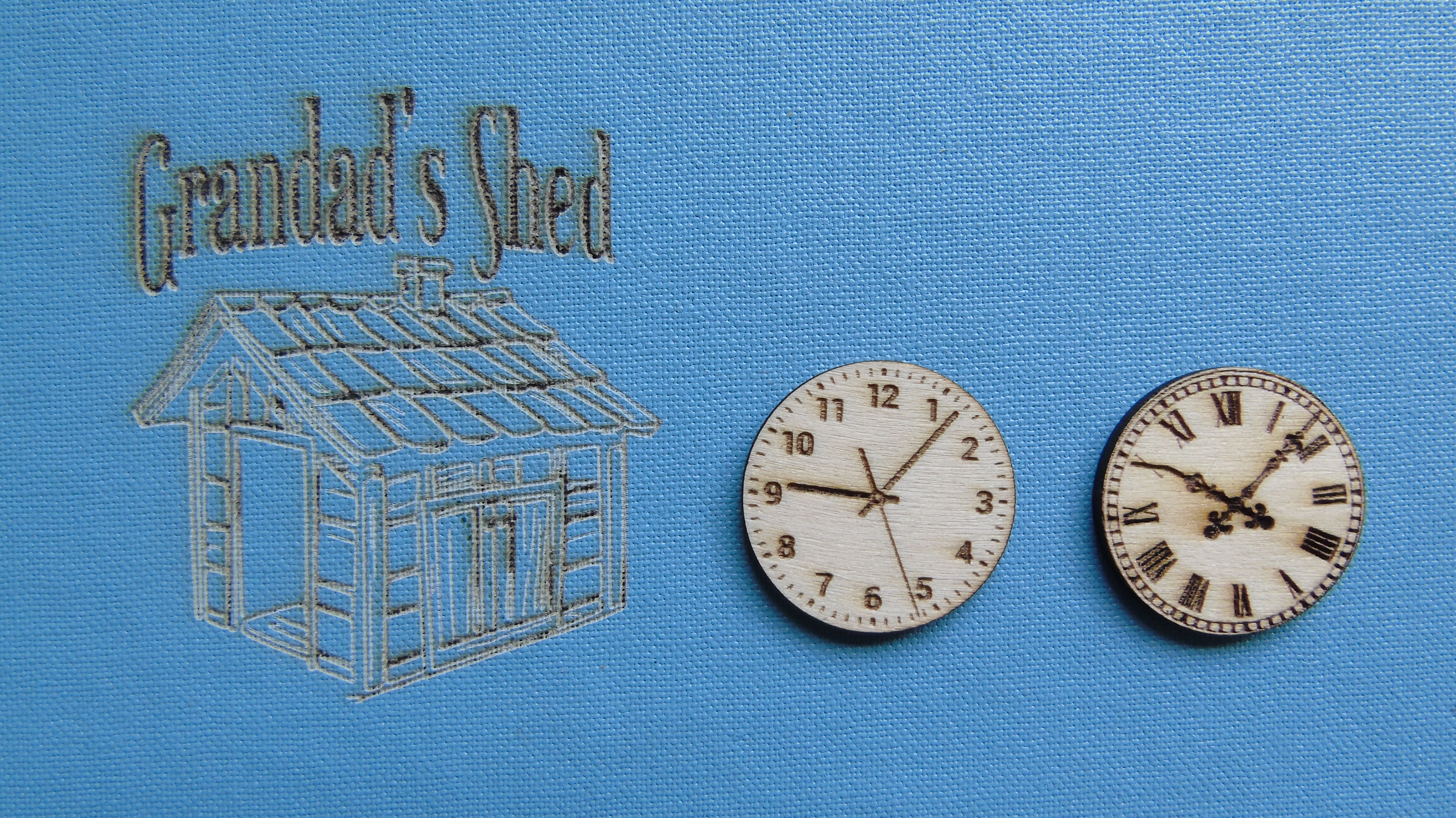 Dolls house wall clock - various styles 1:12 scale