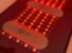 Eye-level view of a light therapy lamp in a cozy room