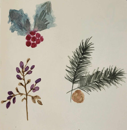 winter greenery leaves