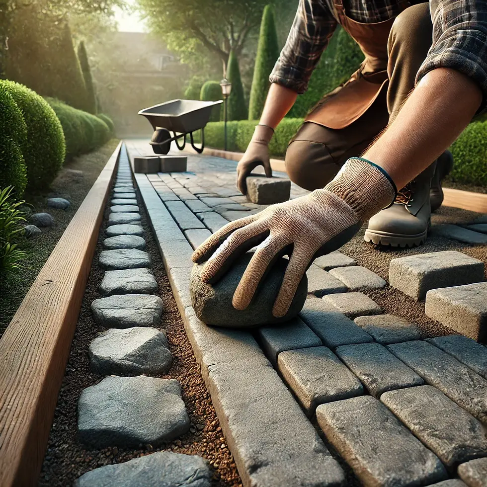 Miniature : Pose de pavés