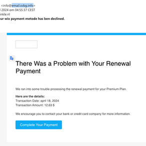 Beware Wix users! Watch out for scam emails about premium plans