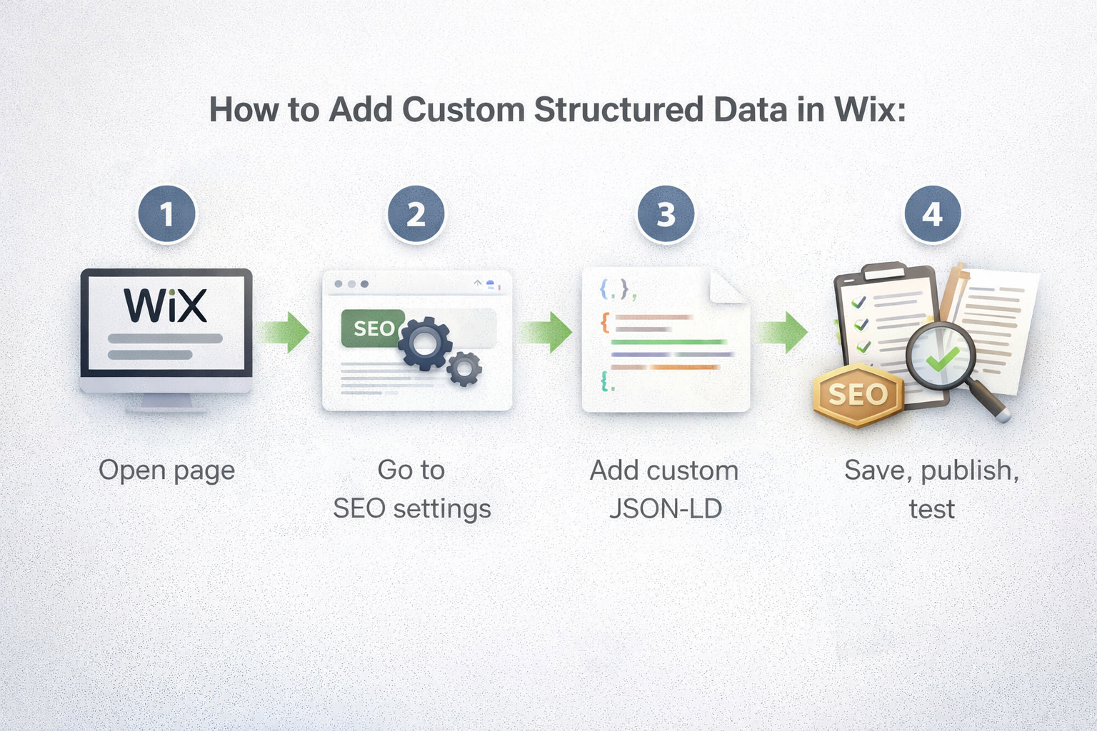 how to add custom structured data in wix