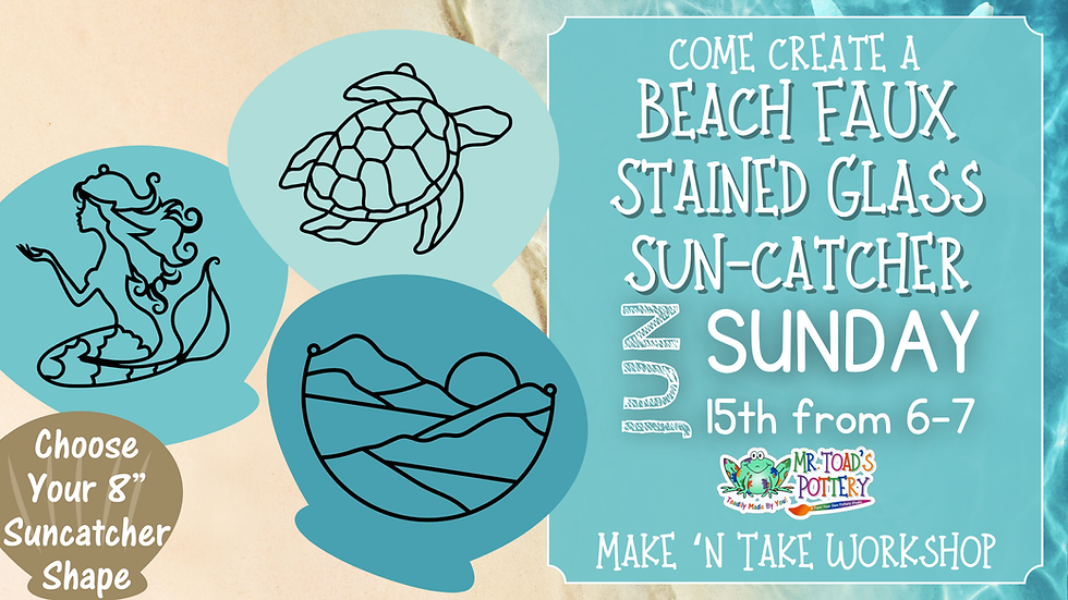 Beach Faux Stained Glass Sun-Catcher Workshop