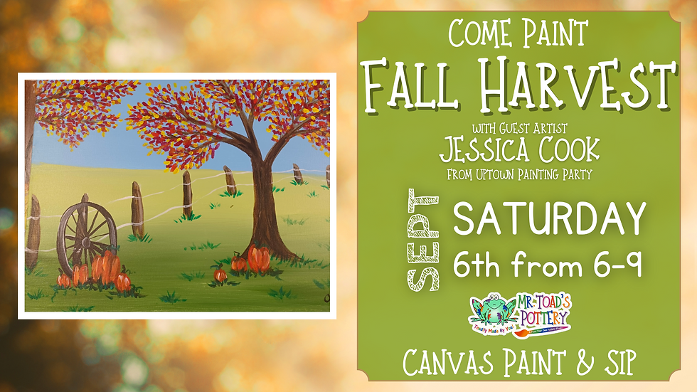 Fall Harvest Evening Canvas Paint and Sip
