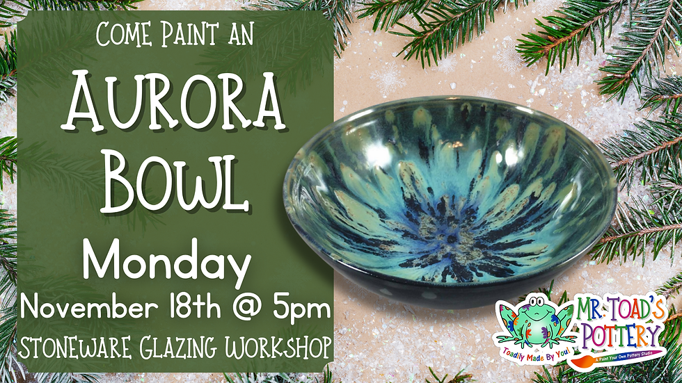 Stoneware Aurora Bowl Workshop