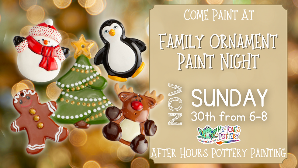 Family Ornament Paint Night
