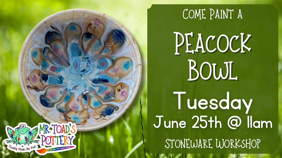Stoneware Peacock Bowl Workshop