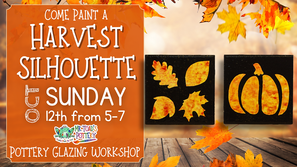 Harvest Silhouettes Pottery Glazing Workshop