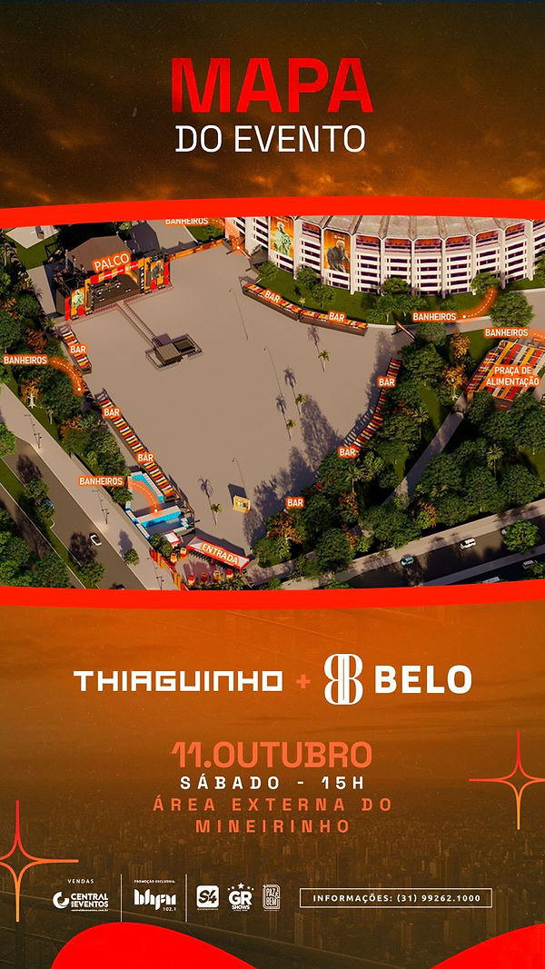 MAPA DO EVENTO BELO E THIAGUINHO