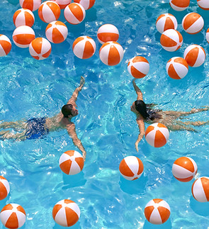 Swimming With Beach Balls