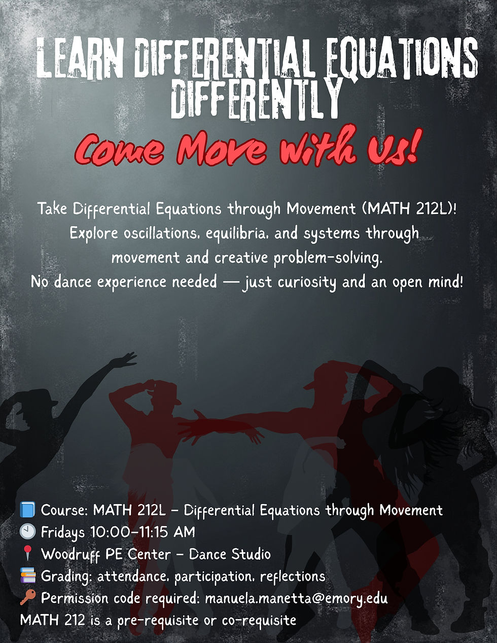 Differential Equations Through Movement - Spring 2026