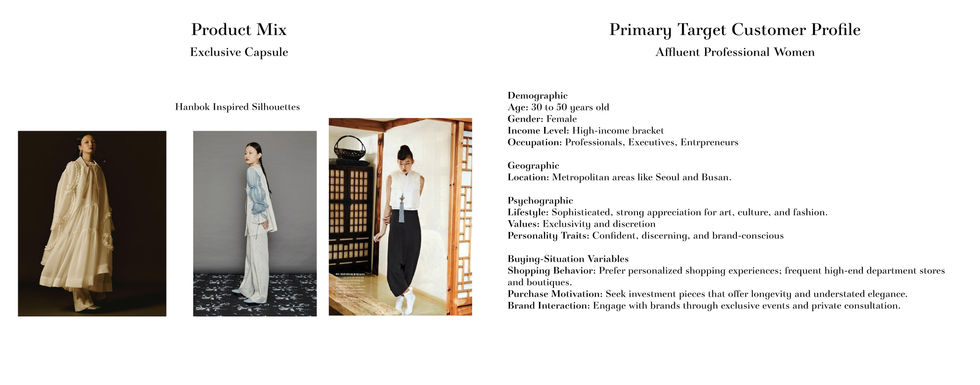 product mix, target customer 