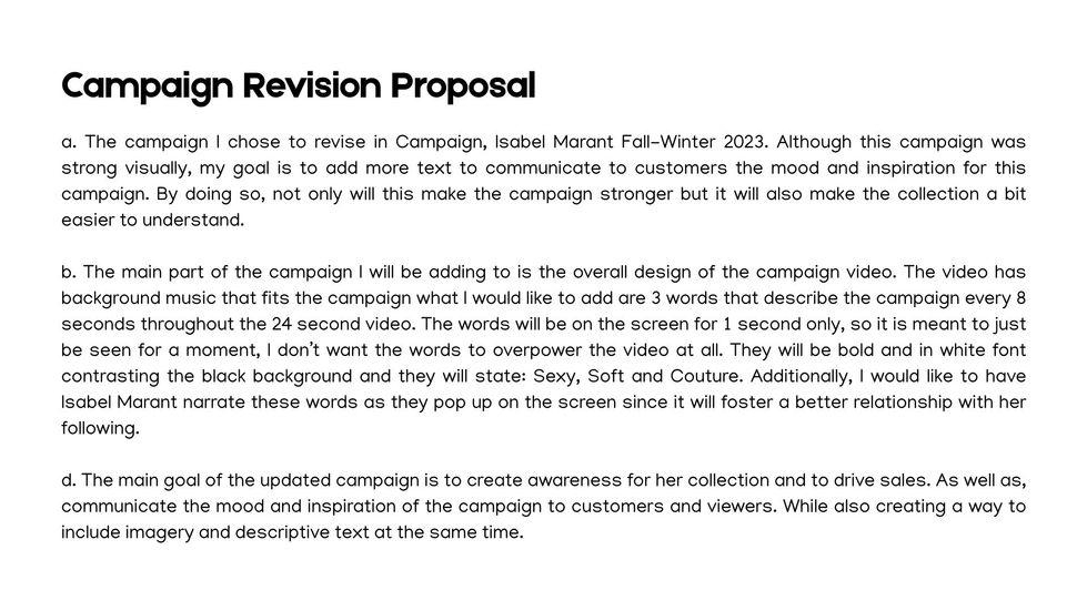 campaign revision proposal