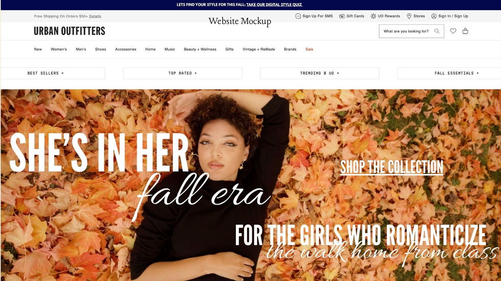 website mockup