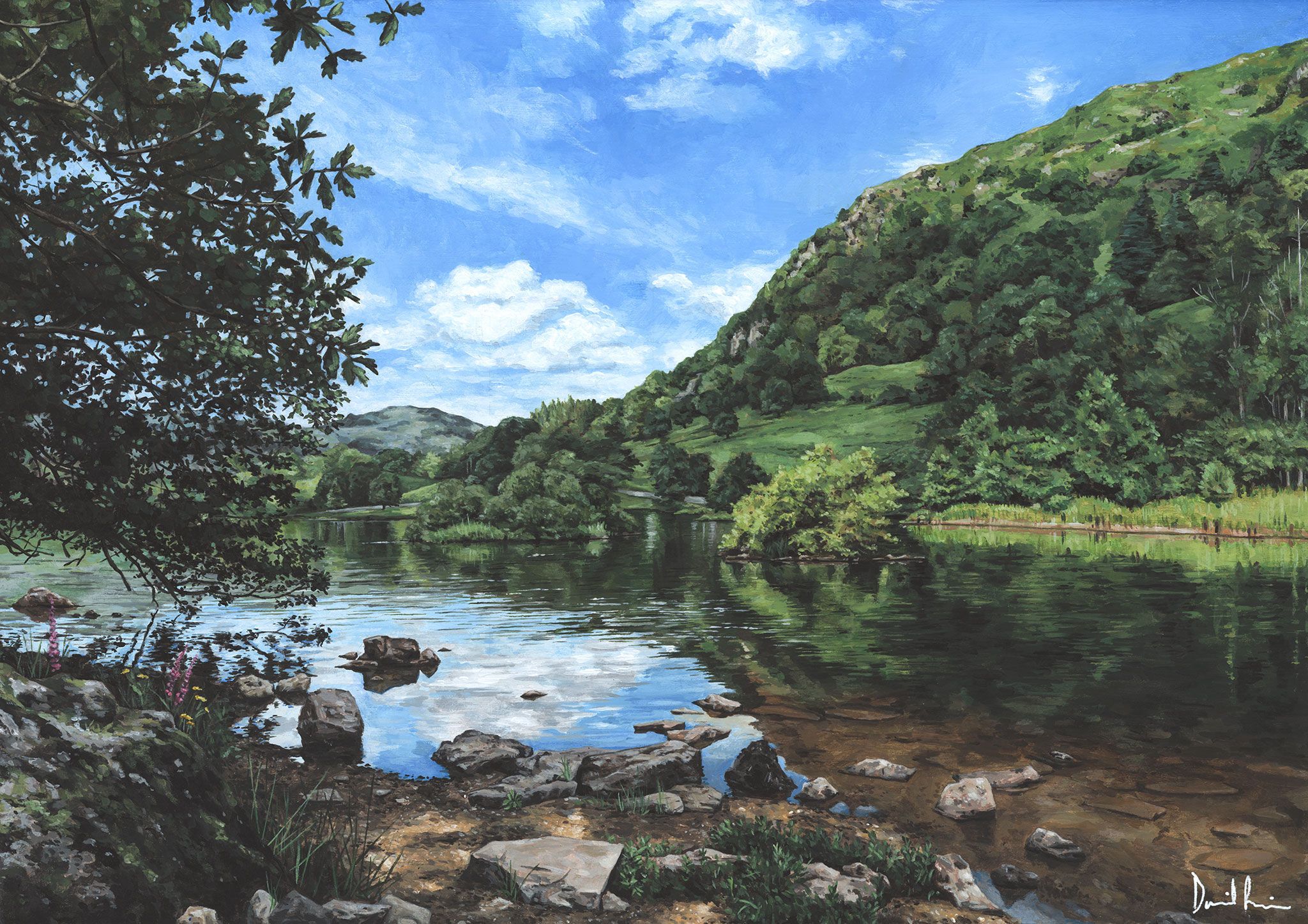 Rydal Water looking across to Nab Scar